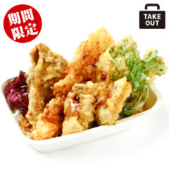 【持】牡蠣・海老天丼　1170円